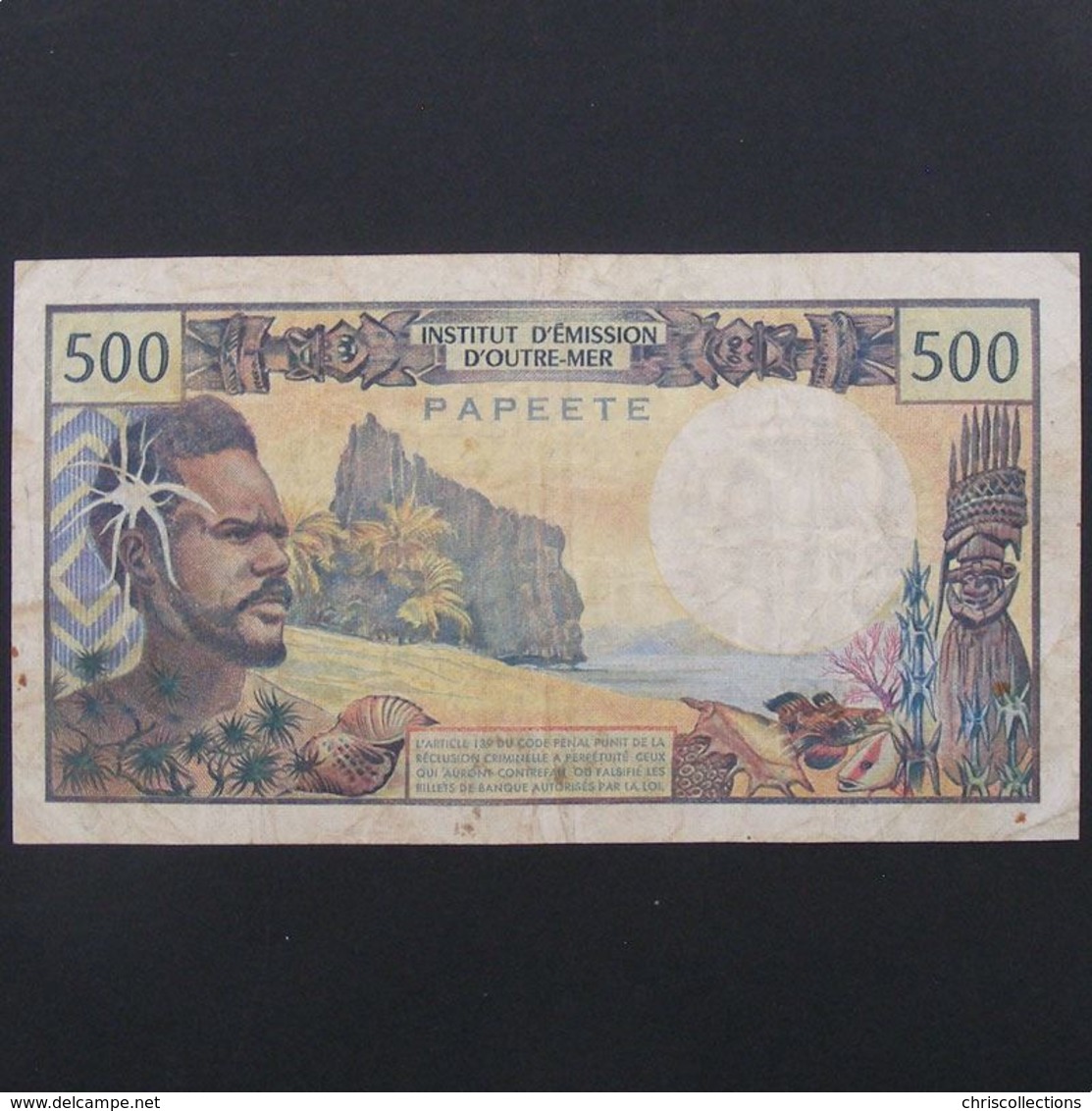 Tahiti, 500 Francs ND, VF - Papeete (Französisch-Polynesien 1914-1985)