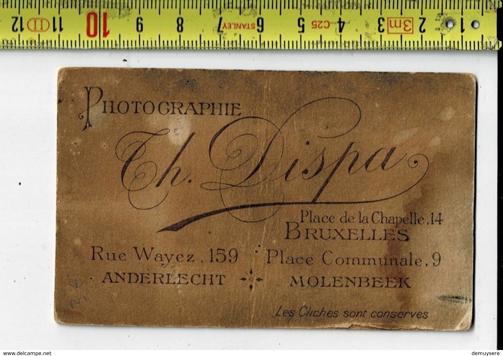 Kl 10694 - Soldaat - Soldat - Photographie Th. Dispa Bruxelles - Anderlecht - Molenbeek - Antiche (ante 1900)