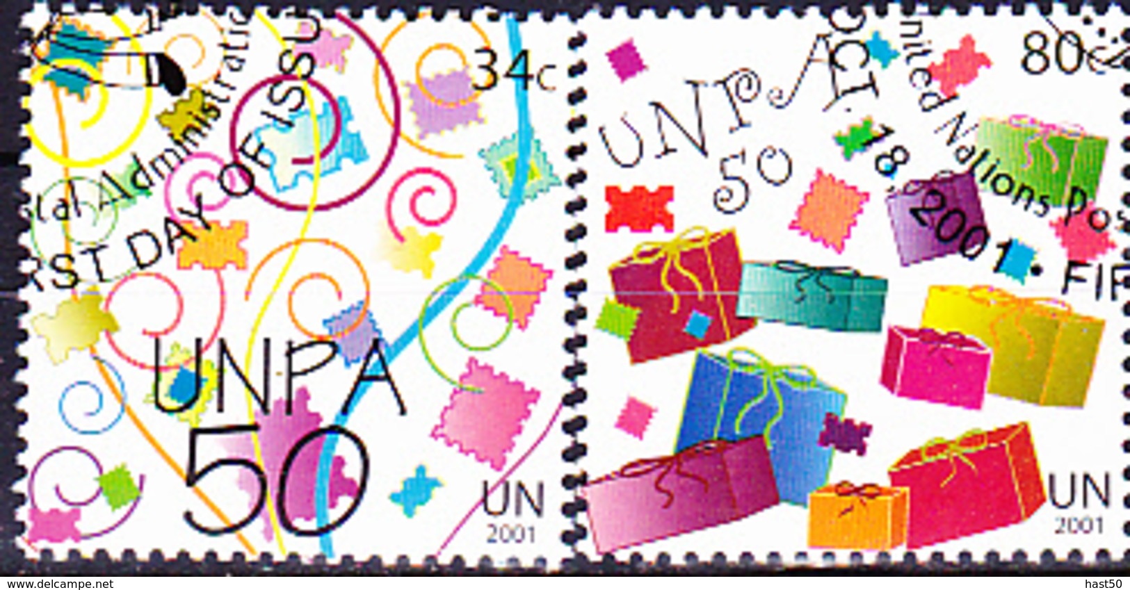 UNO New York - 50 Jahre UNPA (MiNr: 881/2) 2001 - Gest Used Obl - Oblitérés