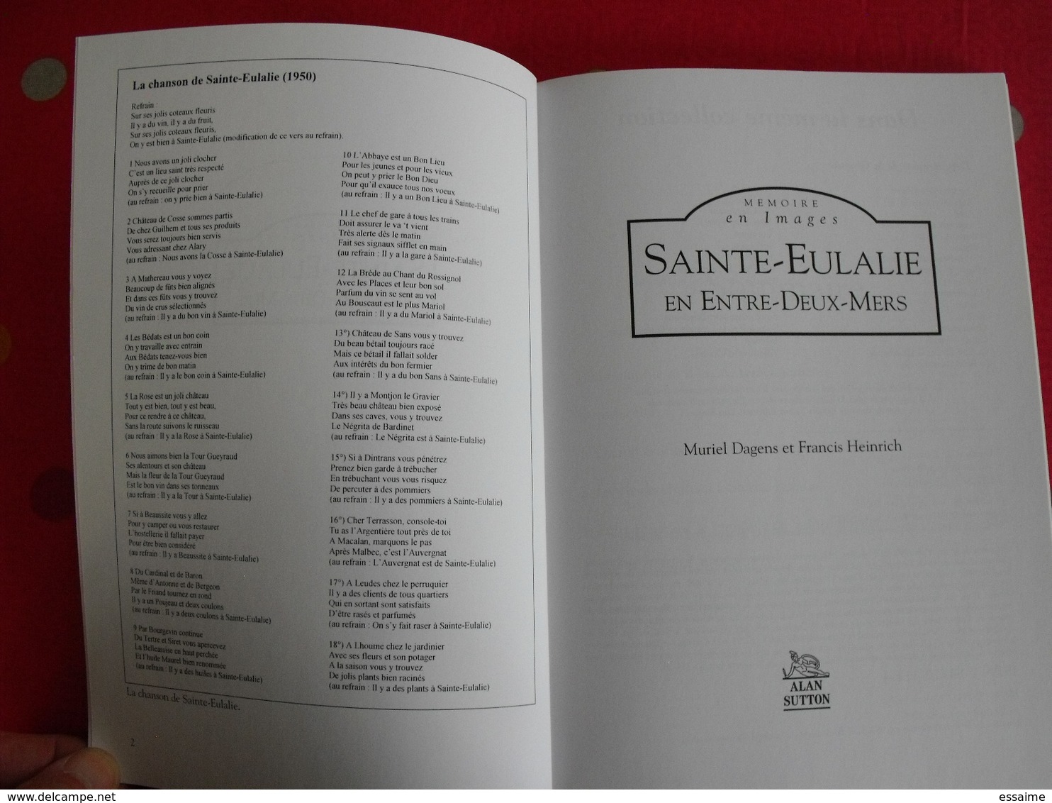 Sainte-Eulalie, Entre-deux-mers. Gironde. Dagens. Mémoire En Images. éditions Alan Sutton. 2005. Cartes Postales Photos - Aquitaine