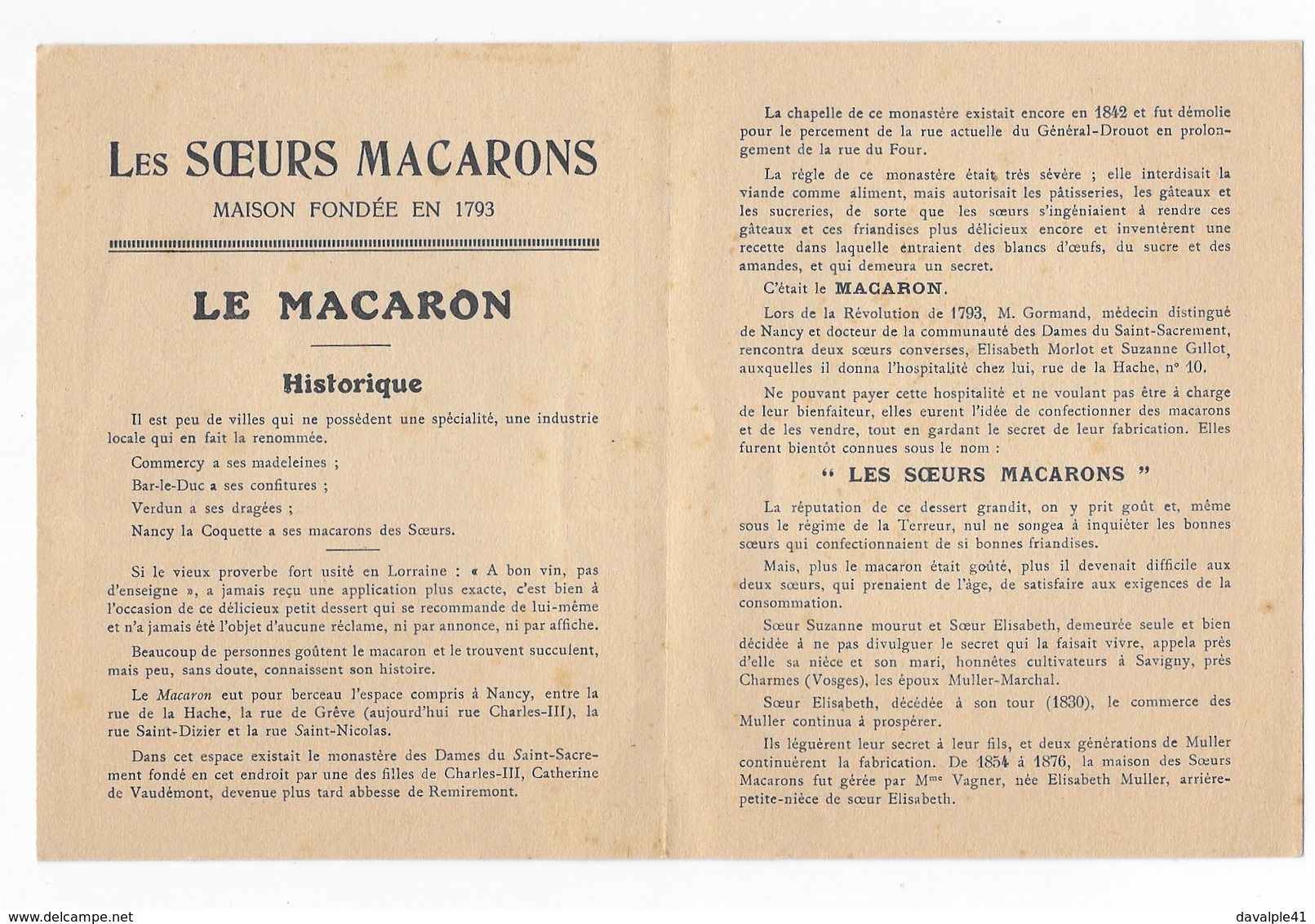 54  NANCY  LES SŒURS  MACARONS 21  X  13.5 TRES BON ETAT - Nancy