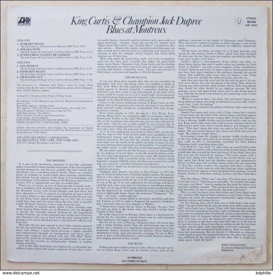 The Blues Of Champion Jack Dupree LP 33 - Blues