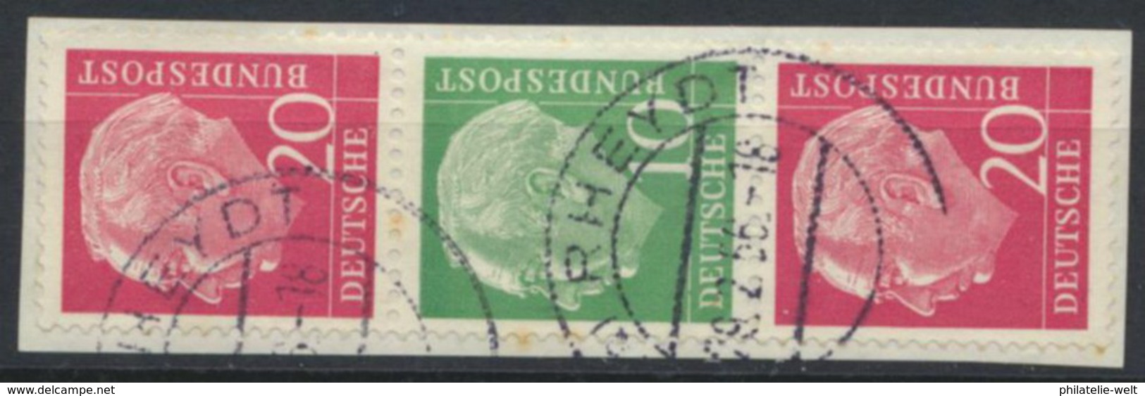 BRD Zusammendruck S34 O Briefstück - Se-Tenant