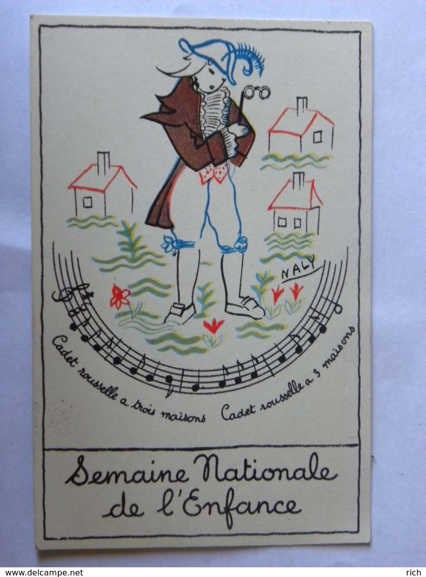 CPA Illustrateur NALY - Semaine Nationale De L'Enfance - Cadet Rousselle A Trois Maisons ... - Naly