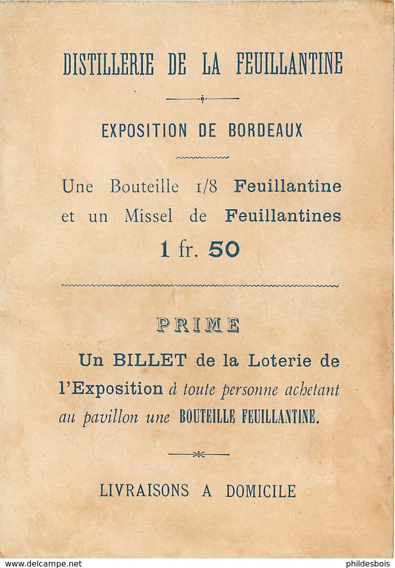 CHROMO FEUILLANTINE  Liqueurs Monastiques - Autres & Non Classés