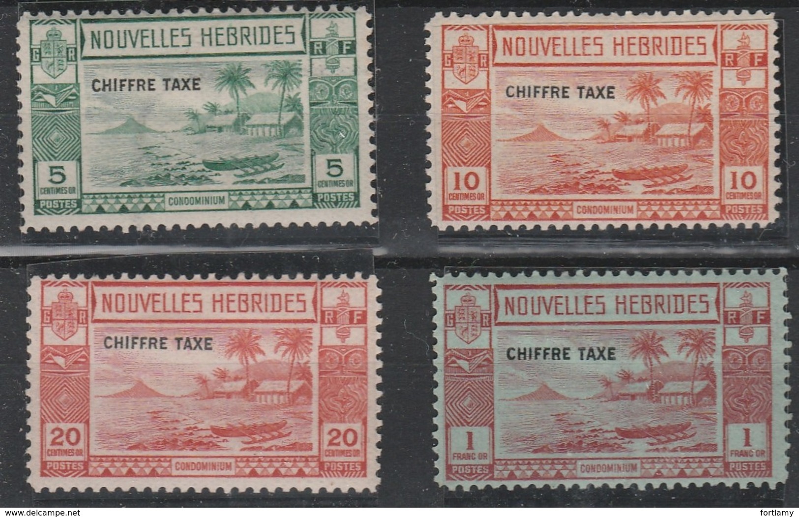 LOT 24 Nlles HEBRIDES  TAXE N°11-12-13-15 * - Portomarken