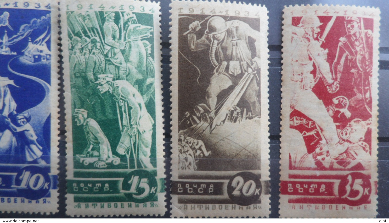 USSR 1935. Anti-war. Full Set Of 5 Stamps. MH (*).Start 1 Euro. Free Shipping - Ungebraucht