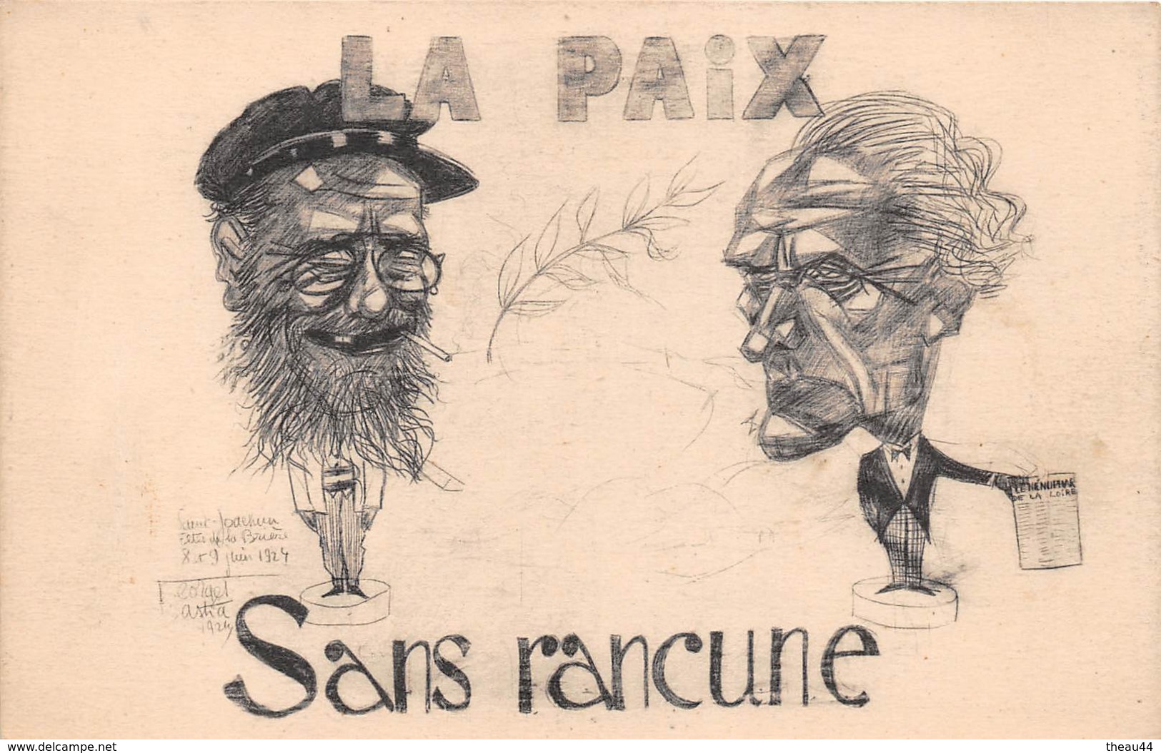 SAINT-JOACHIM - Fête De La Brière En Juin 1924 " LA PAIX SANS RANCUNE " - Illustrateur " Georges ASTIA " Caricature - Saint-Joachim