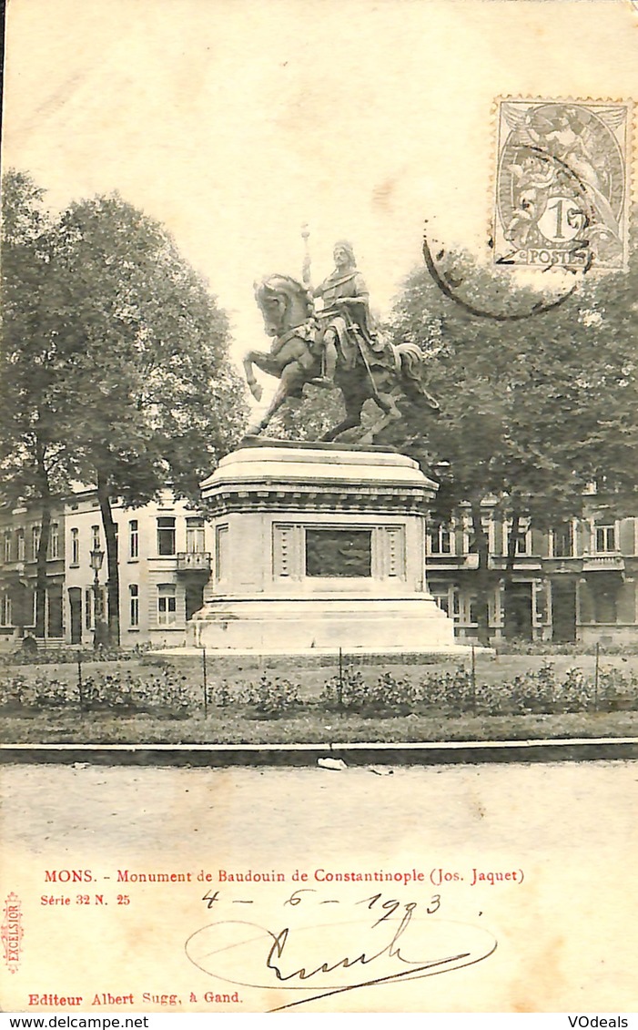 026 153 - CPA - Belgique - Mons - Monument De Baudouin De Constantinople - Mons