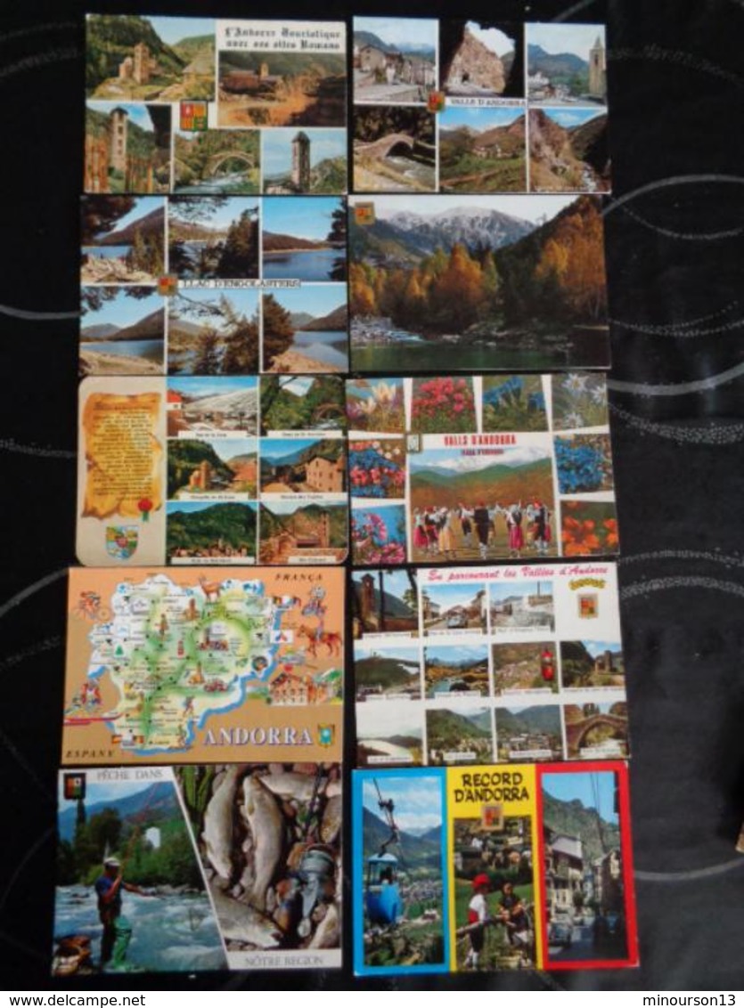 LOT DE 230 CARTES D'ANDORRE, VOIR PHOTOS