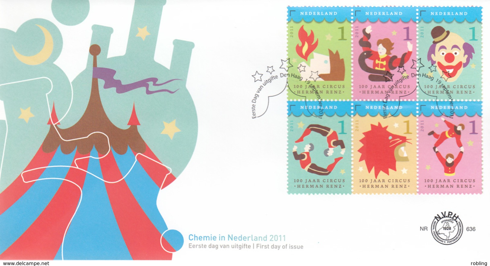 Netherland 2011, Circus, FDC 26851-52 - Cirque