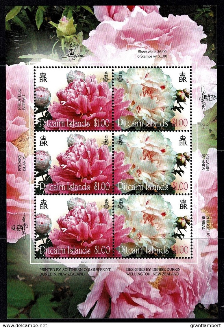 Pitcairn Islands 2011 Flowers - Peony Festival China Sheetlet MNH - Pitcairninsel