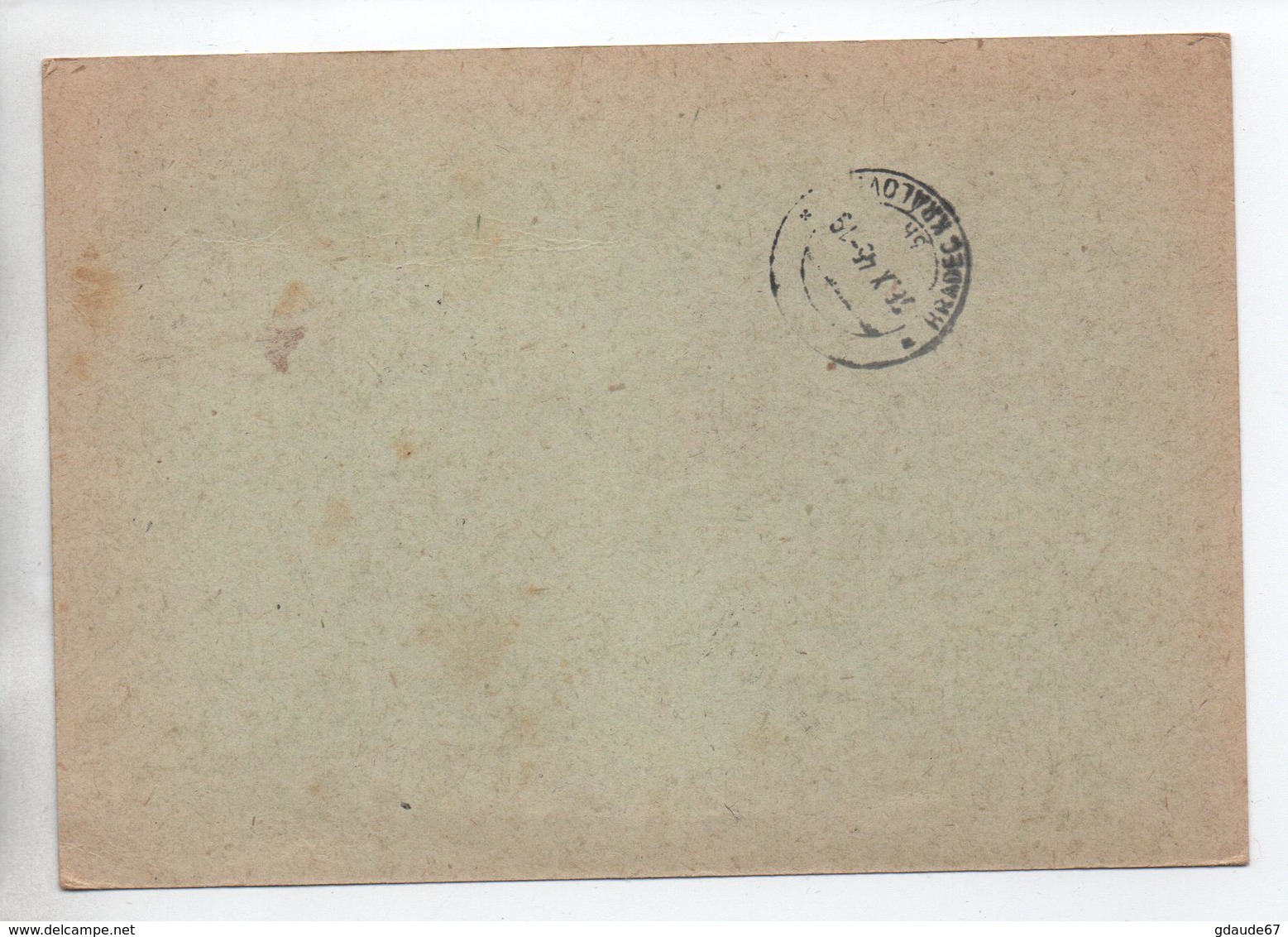 1945 - ENTIER POSTAL RECOMMANDE De KOSICET Avec NON DENTELE - Lettres & Documents