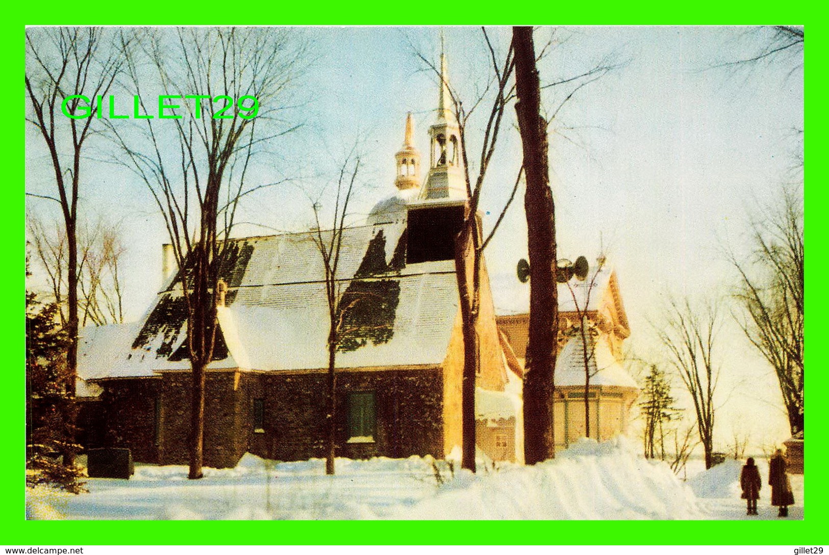 NOTRE-DAME DU CAP, QUÉBEC - LE SANCTUAIRE AVEC SA PARURE D'HIVER - ÉCRITE EN 1957 - ANIMÉE - LES PÈRES OBLATS AMRIE IMM - Trois-Rivières