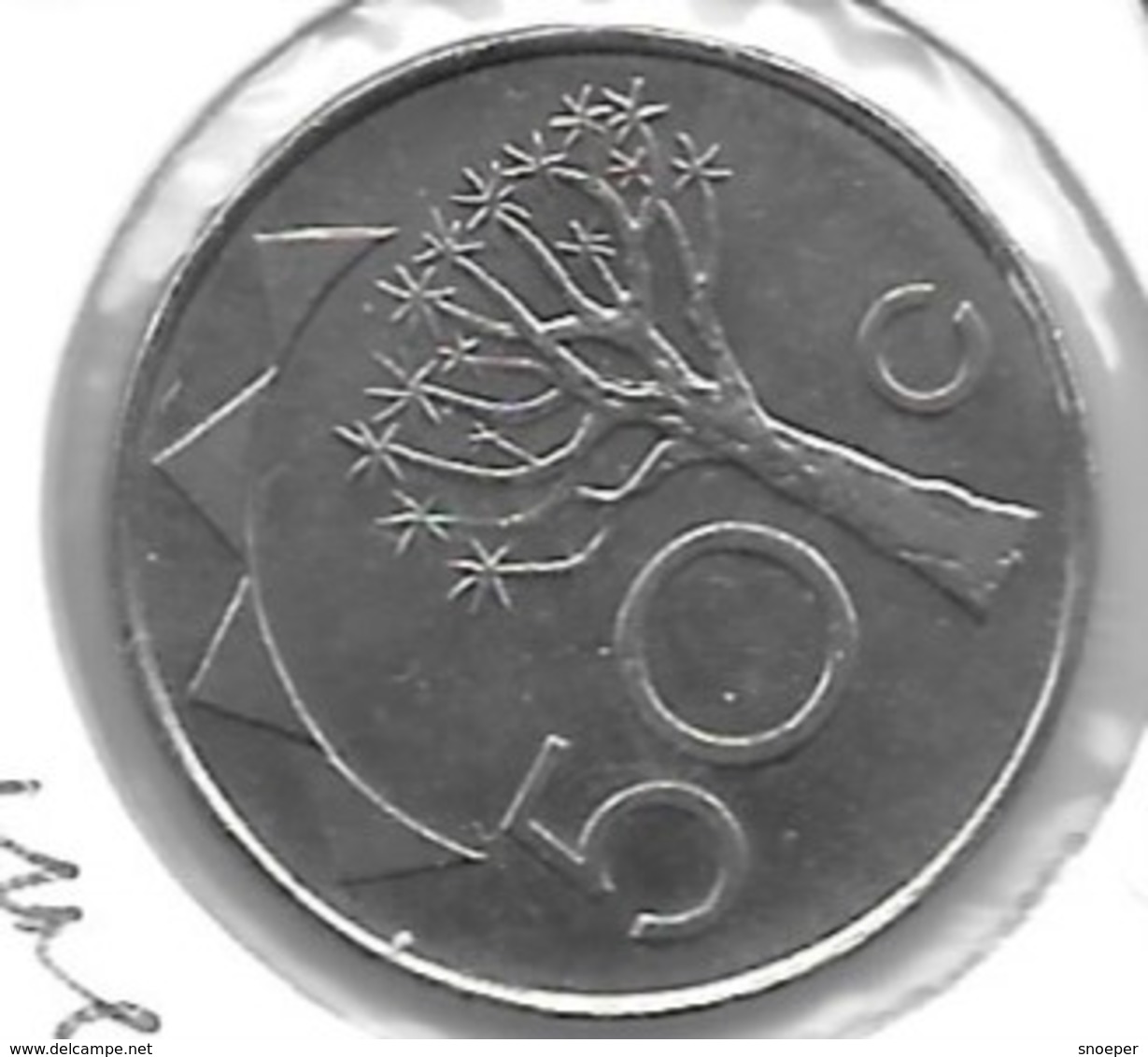 *namibia 50 Cents 1993 Km 3 Unc - Namibie