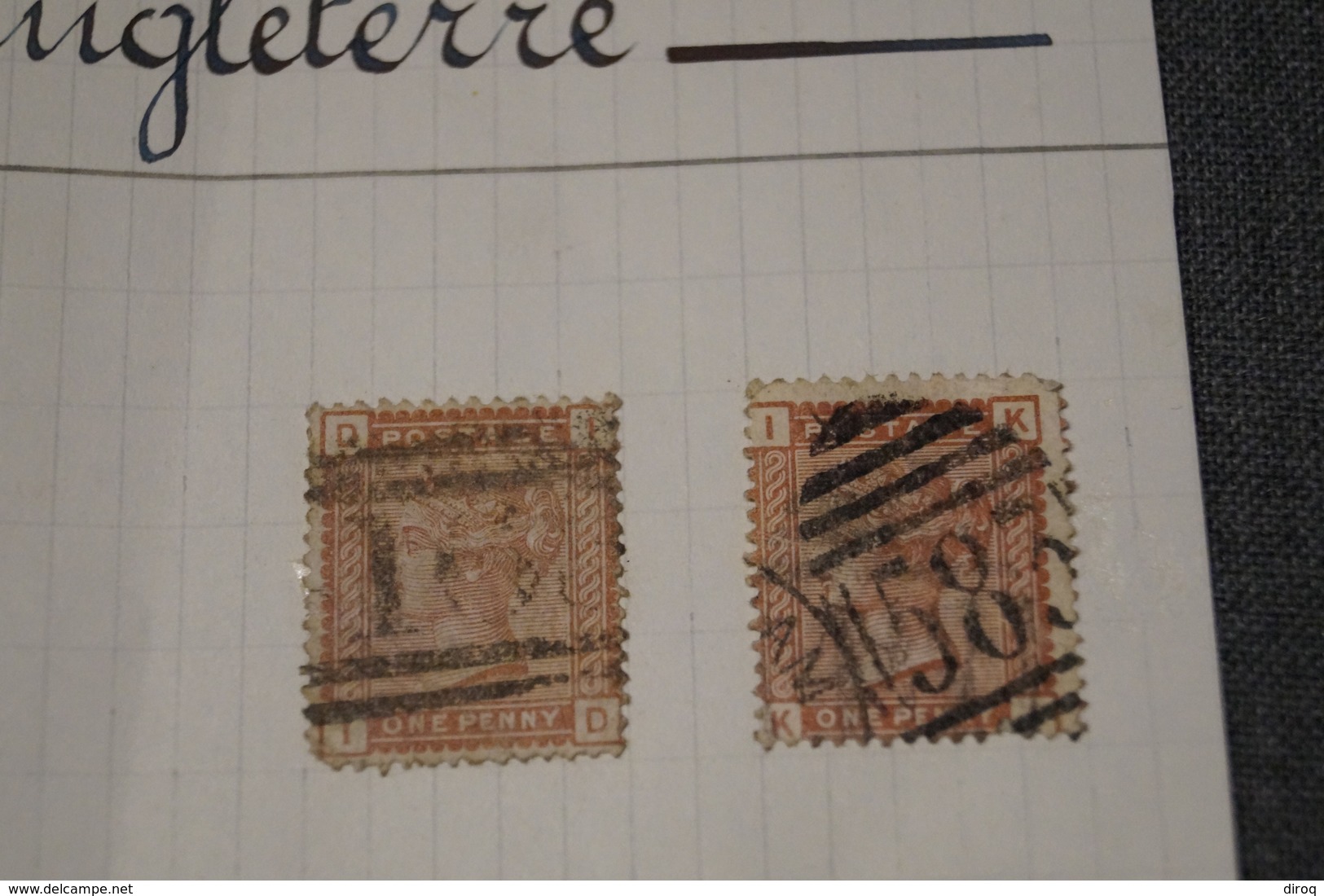 Important Lot De 17 Anciens Timbres Avec Belles Oblitérations,timbres Anciens,sur Charnière,UK,pour Collection - Colecciones Completas