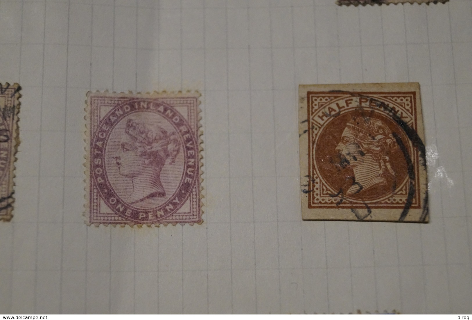 important lot de 17 anciens timbres avec belles oblitérations,timbres anciens,sur charnière,UK,pour collection