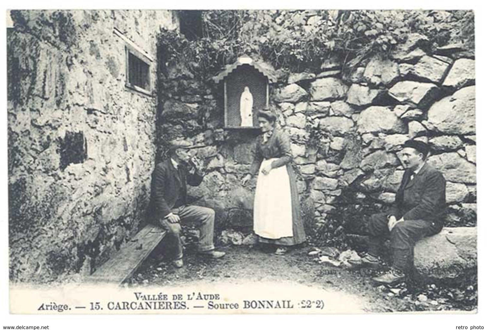 Cpa Vallée De L'Aude - Carcanières - Source Bonnail - Andere & Zonder Classificatie