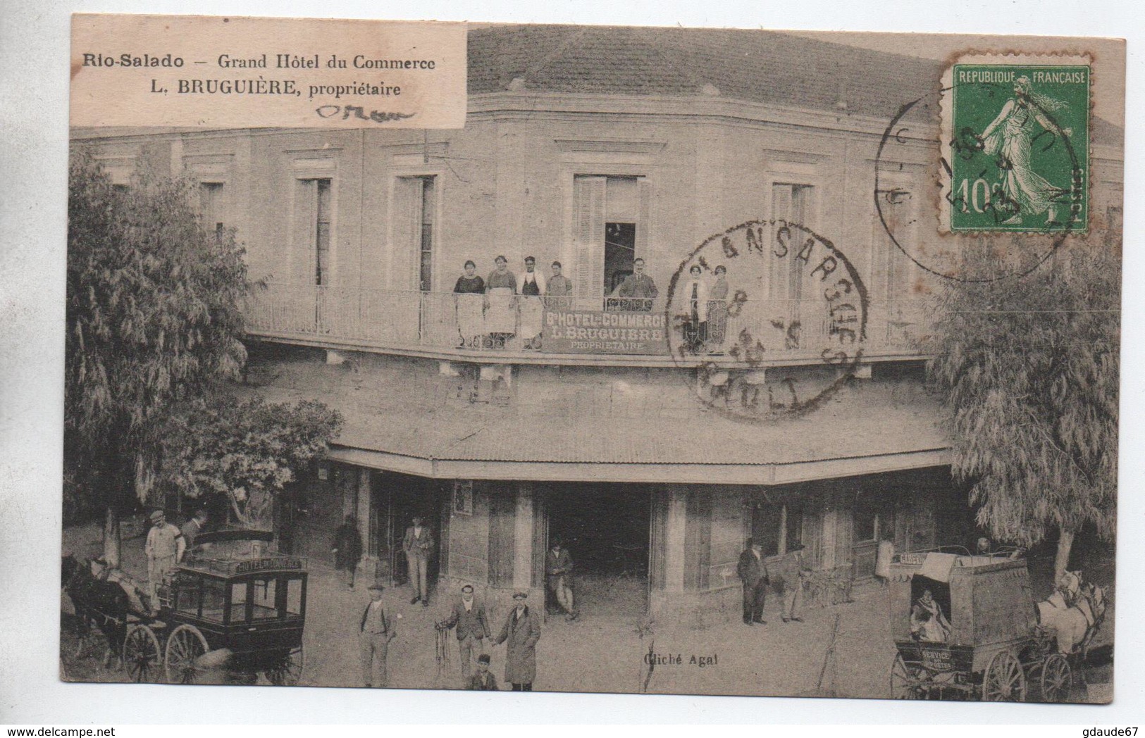 RIO SALADO (ALGERIE) - GRAND HOTEL DU COMMERCE L. BRUGUIERE PROPRIETAIRE - Autres & Non Classés