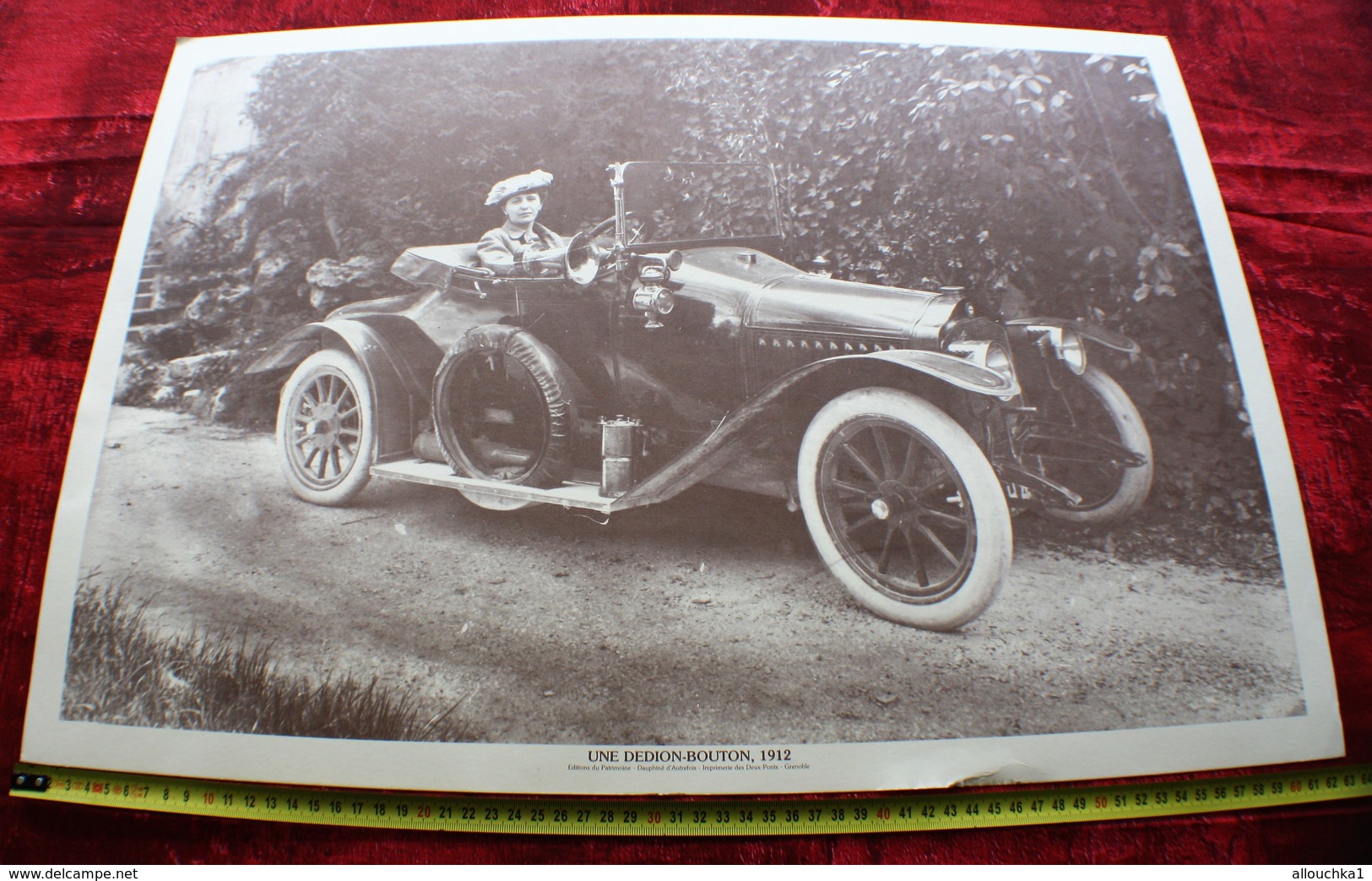 UNE DEDION-BOUTRON, 1912  Photographie Photo Poster Voiture Automobile Ancienne Type Affiche Cartonnée Grenoble - Automobiles