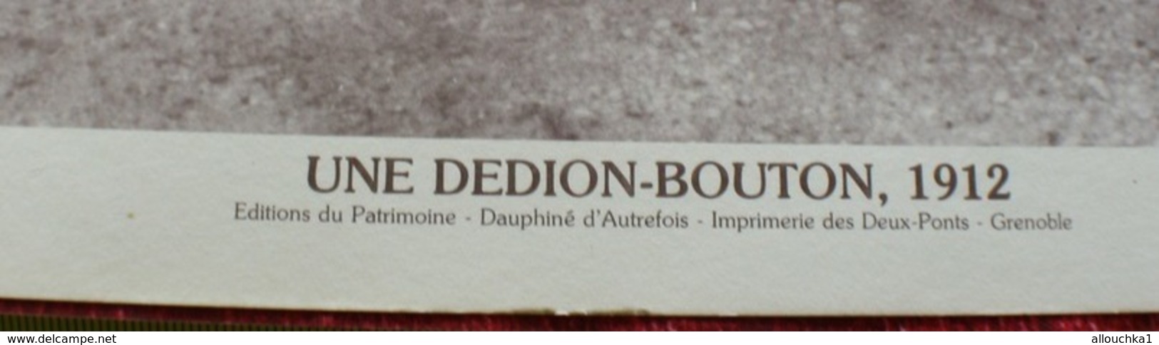 UNE DEDION-BOUTRON, 1912  Photographie Photo Poster Voiture Automobile Ancienne Type Affiche Cartonnée Grenoble - Automobiles