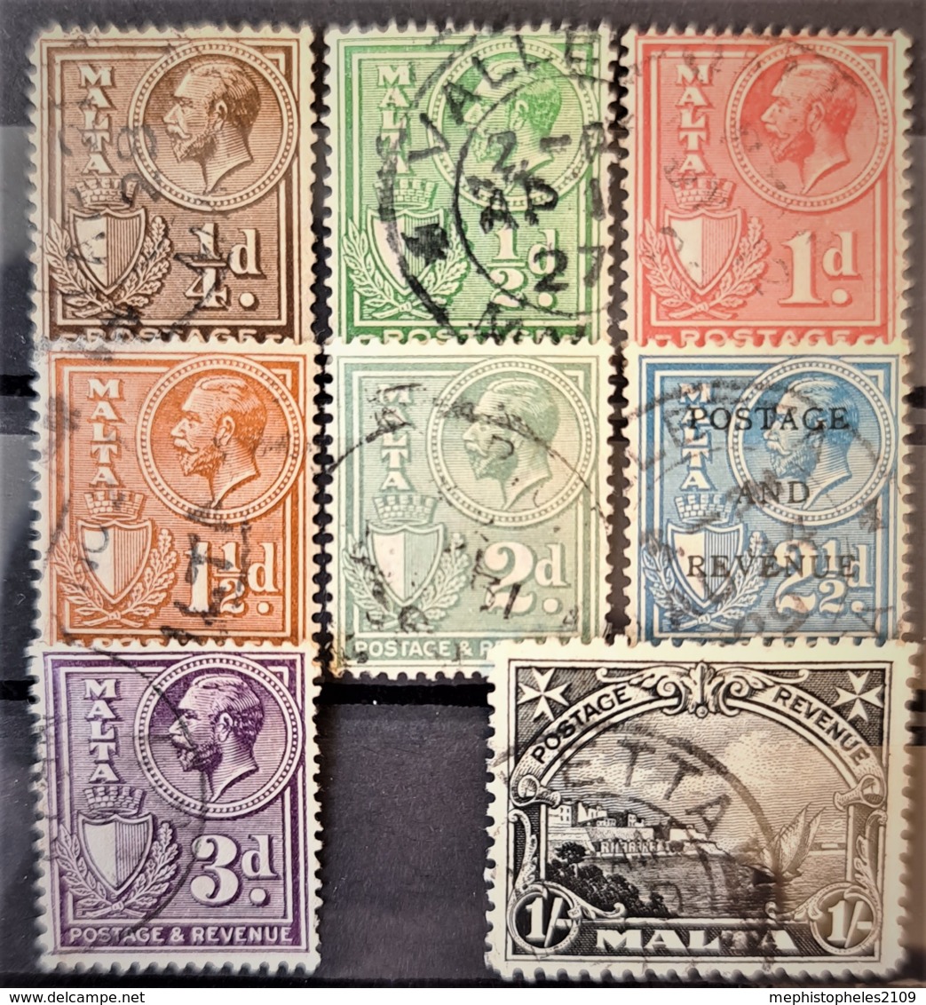 MALTA 1926/27 - Canceled - Sc# 131-137 - Malta (...-1964)