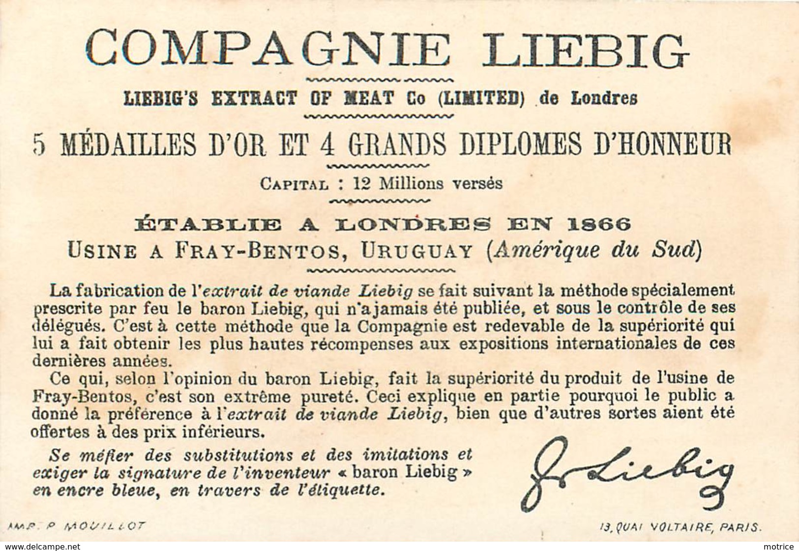 LIEBIG - série jaonaise N°87.lot de 6 Chromos (format 11,4cm x 7,5cm)