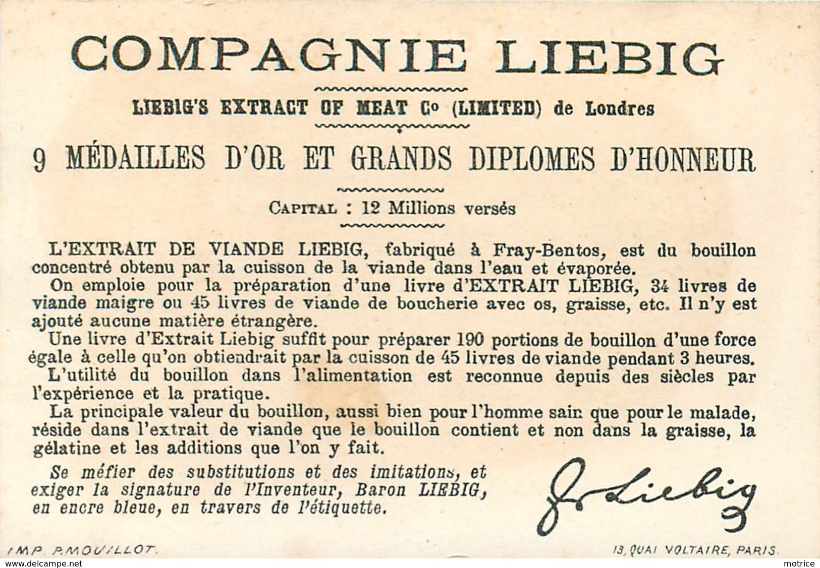 LIEBIG - série jaonaise N°87.lot de 6 Chromos (format 11,4cm x 7,5cm)