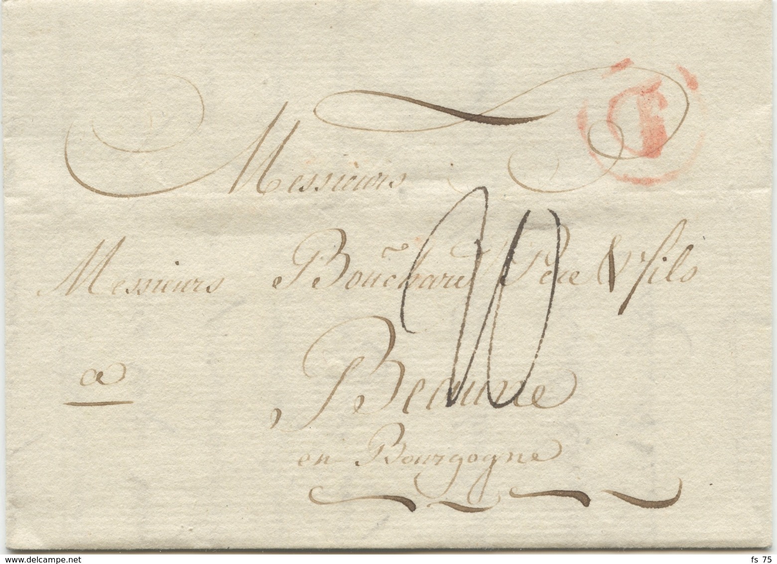 BELGIQUE - G ROUGE SUR LETTRE AVEC TEXTE DE GAND POUR LA FRANCE, 1788 - 1714-1794 (Paises Bajos Austriacos)