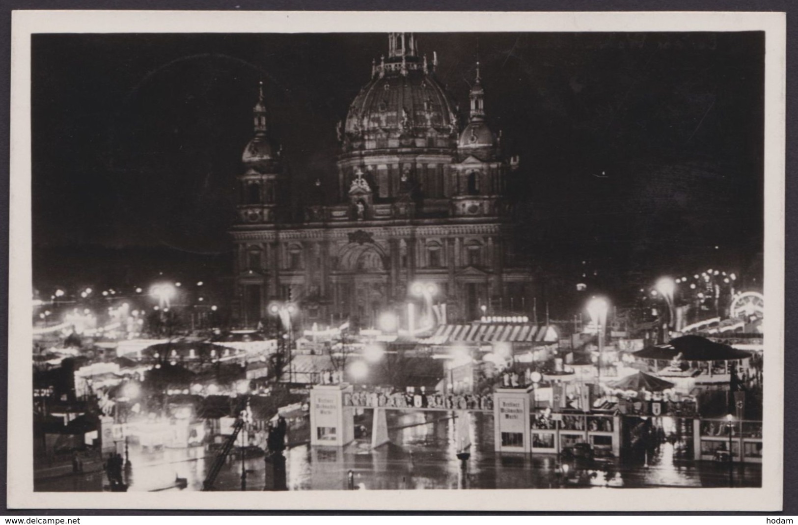 Berlin, Weihnachtsmarkt 1937, Fotokarte Mit Pass. Sst. - Mitte