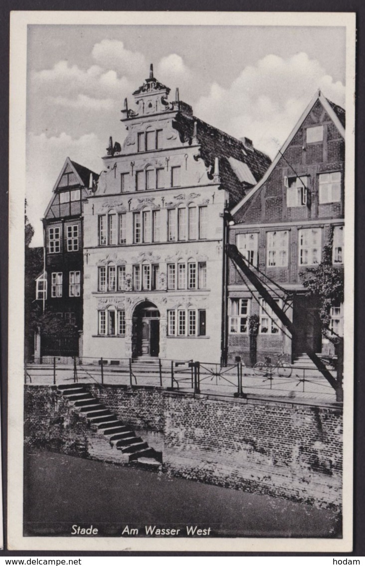 Stade, Am Wasser West, Fotokarte, 1939 Gelaufen - Stade