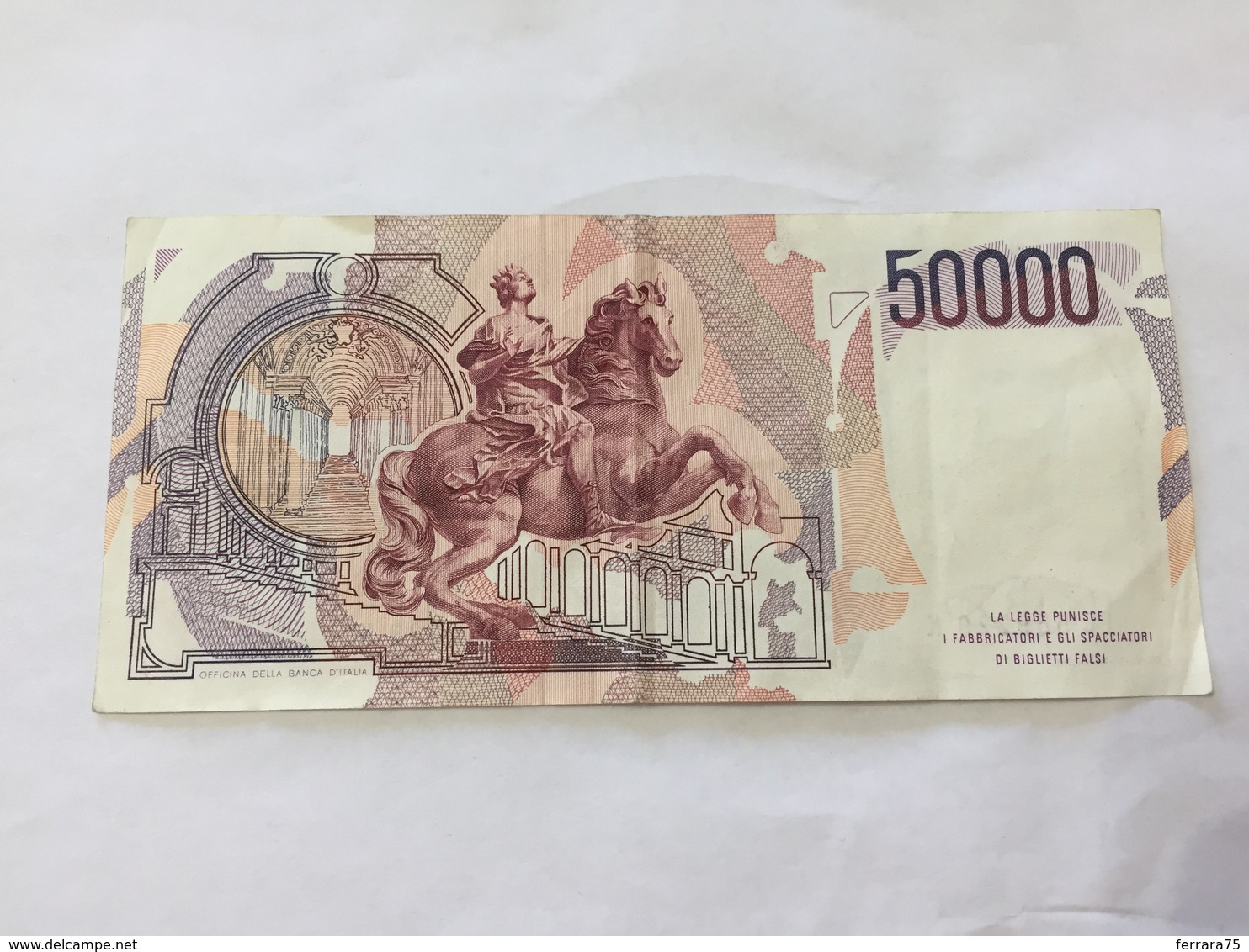 BANCONOTA 50000 LIRE BERNINI USATA. - 50.000 Lire