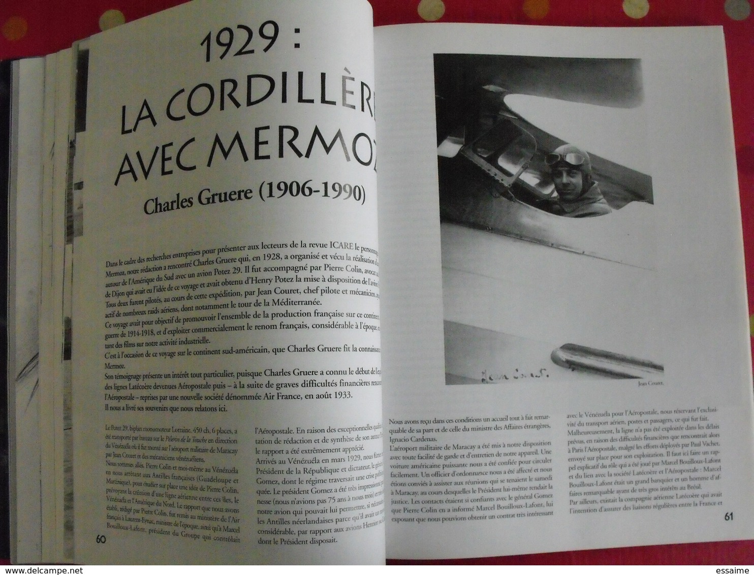 Icare, revue de l'aviation française n° 178 de 2001 édité par le SNPL. Mermoz tome 3