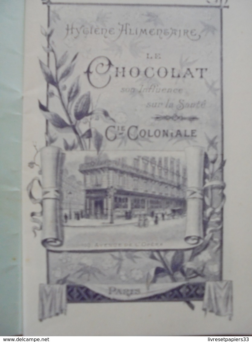 Livret Hygienne Alimentaire Le Chocolat Compagnie Coloniale - Publicidad