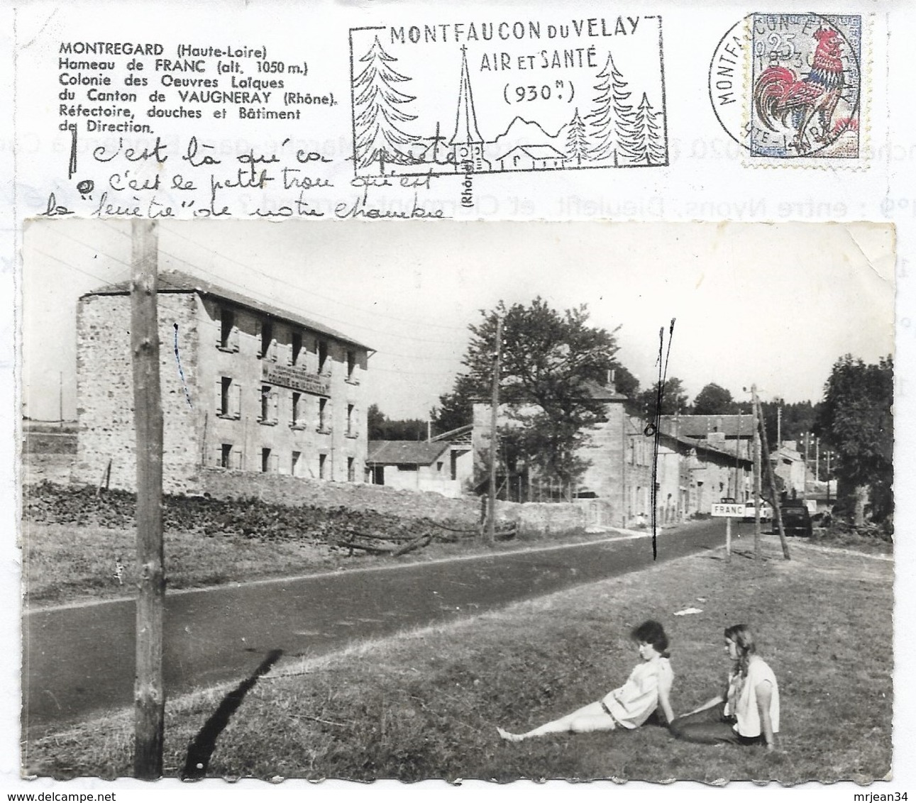 43 MONTREGARD Hameau De FRANC COLONIE DES OEUVRES LAIQUES DE Vaugneray - Montfaucon En Velay