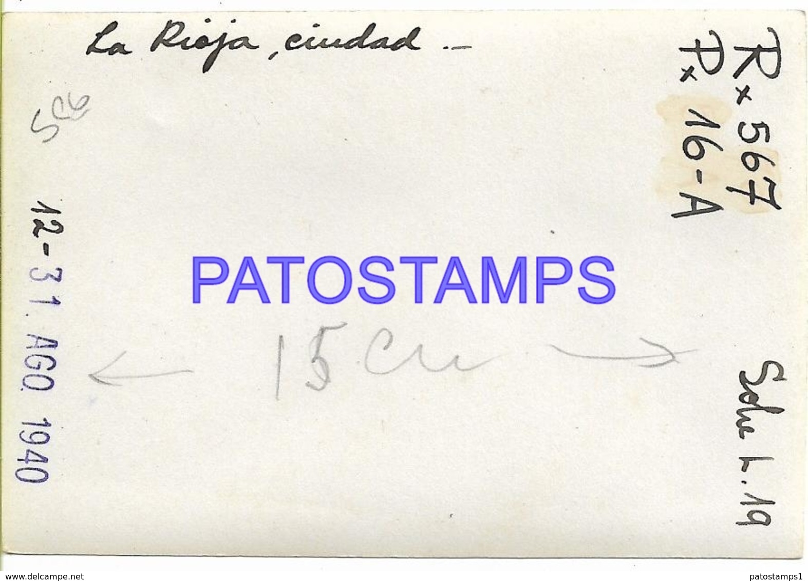 132647 ARGENTINA LA RIOJA VISTA PARCIAL YEAR 1940 11 X 7.5 CM PHOTO NO POSTAL POSTCARD - Belice