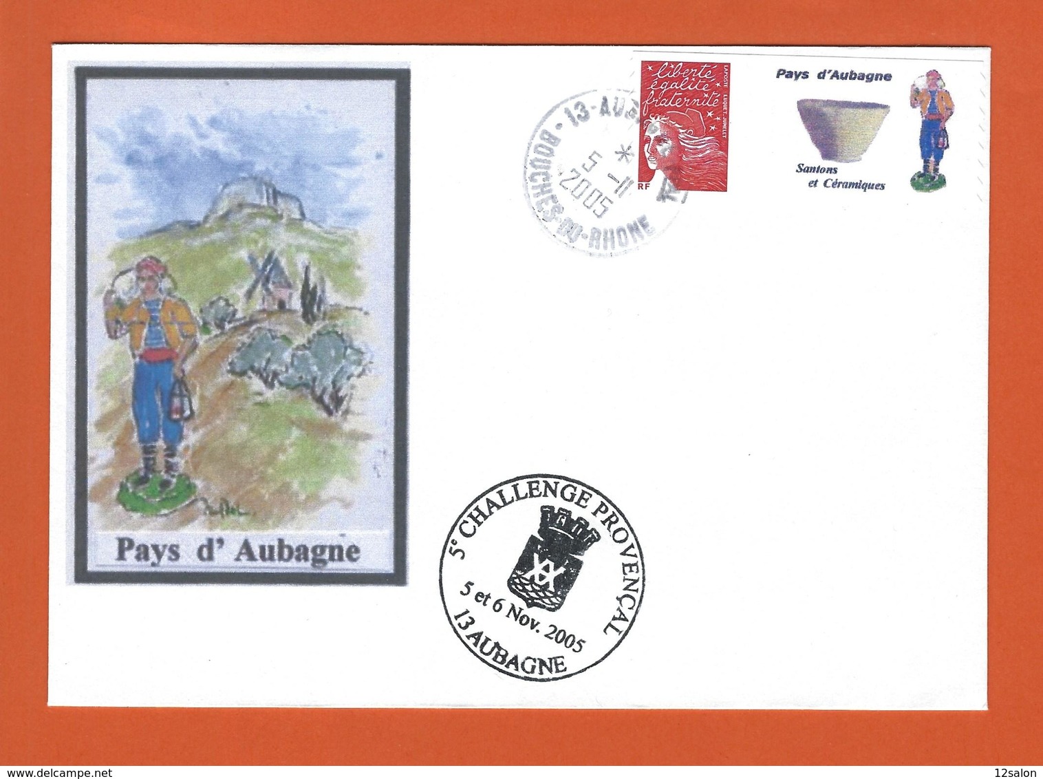 LETTRE FRANCE 3729A TIMBRE PERSONNALISE THEME AUBAGNE SANTON CERAMIQUE - Andere & Zonder Classificatie