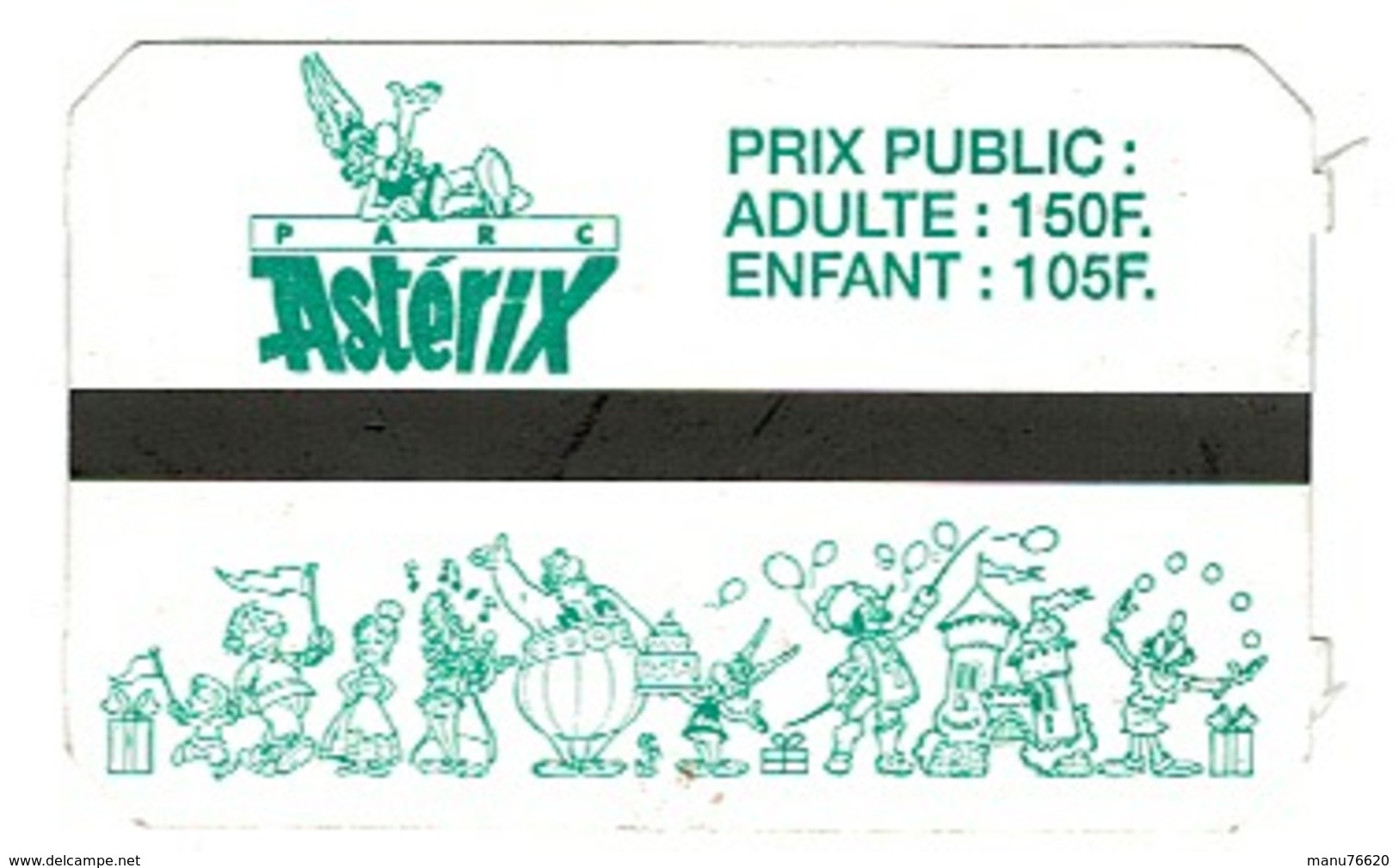 Ancien Ticket D'entrée  Parc ASTERIX  PARIS  1993 .N°267141 - Tickets - Vouchers