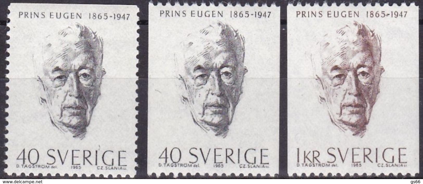 Schweden, 1965, 536/37,  MNH **,  Prinz Eugen - Nuovi