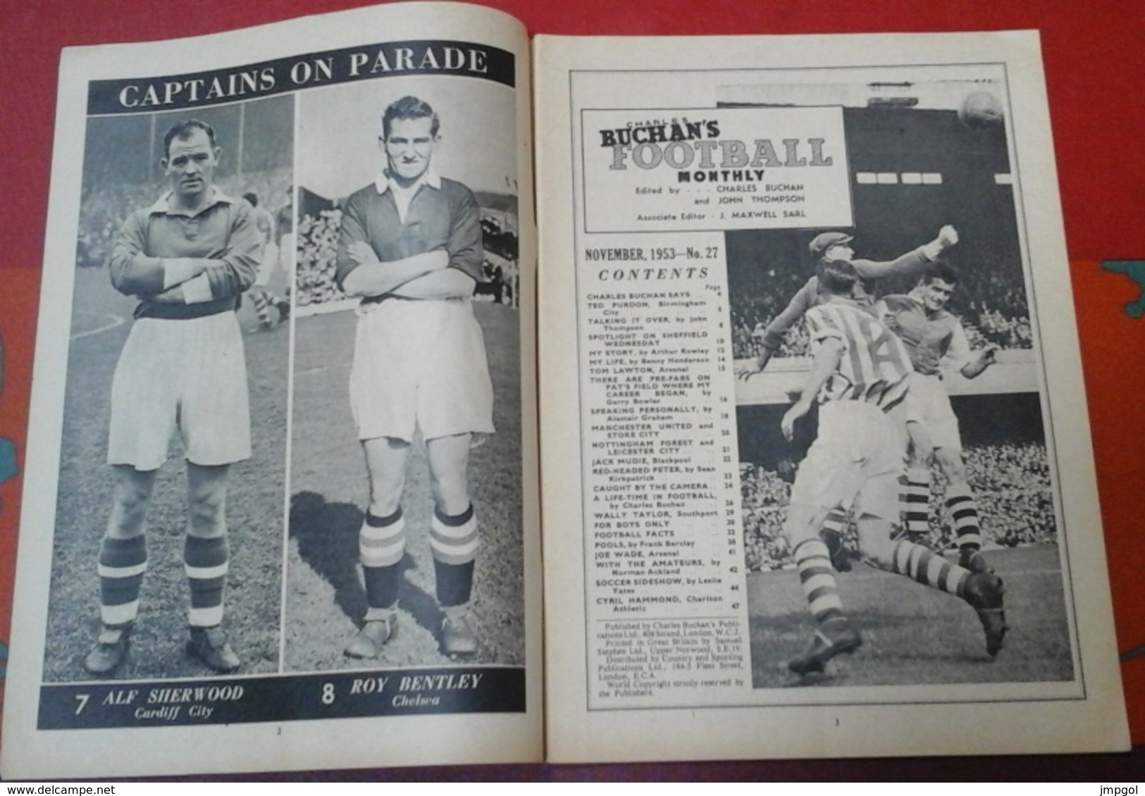 Charles BUCHAN'S Football Monthly  N° 27 Novembre 1953 Revue Anglaise Football Peter FARRELL Everton,Manchester United.. - 1950-Heden