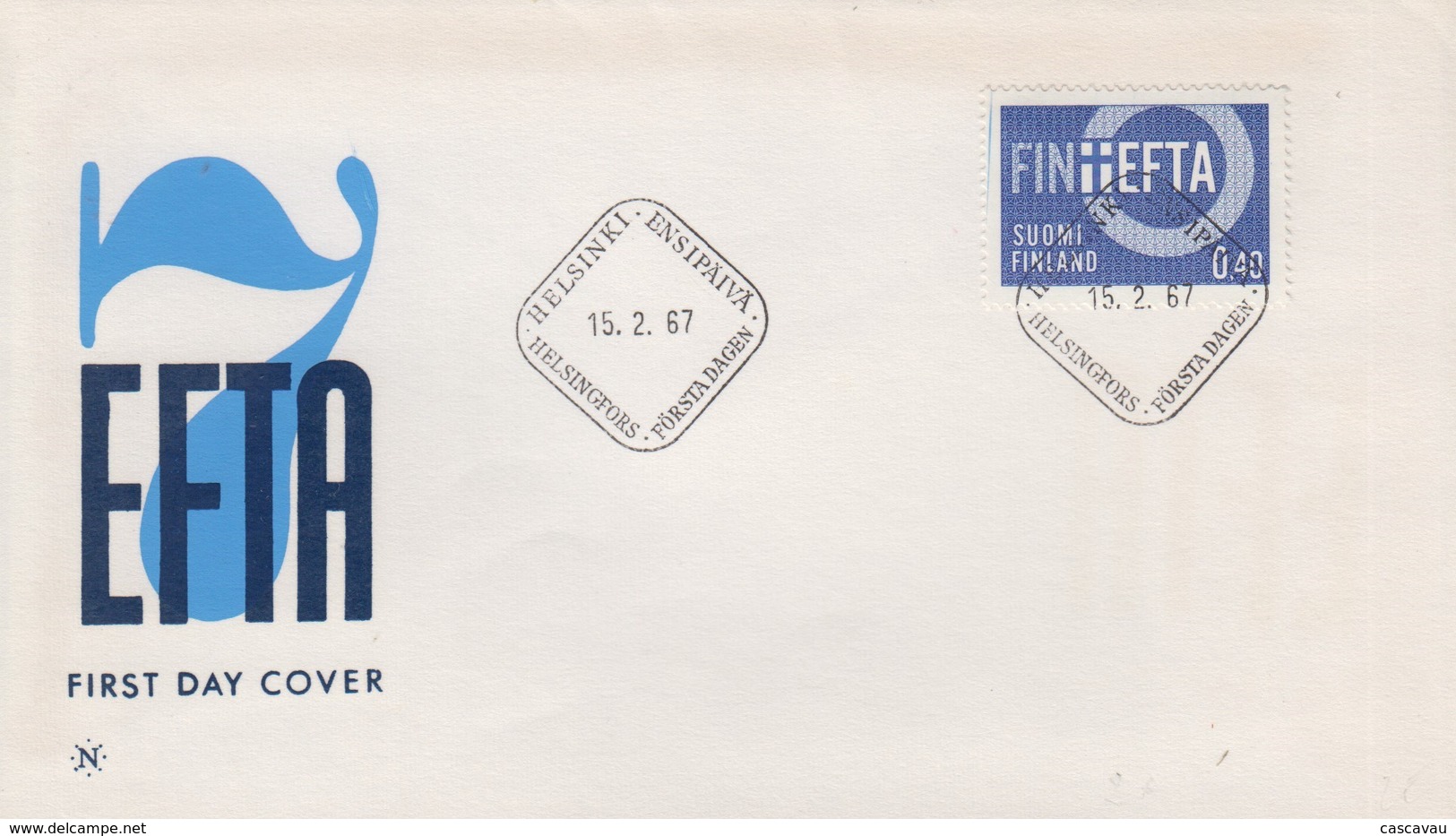 Enveloppe  FDC  1er  Jour   FINLANDE   EFTA   1967 - FDC