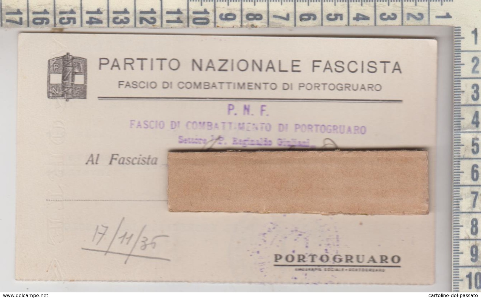 PORTOGRUARO VENEZIA FASCIO DI COMBATTIMENTO  P.N.F. - Venezia (Venedig)