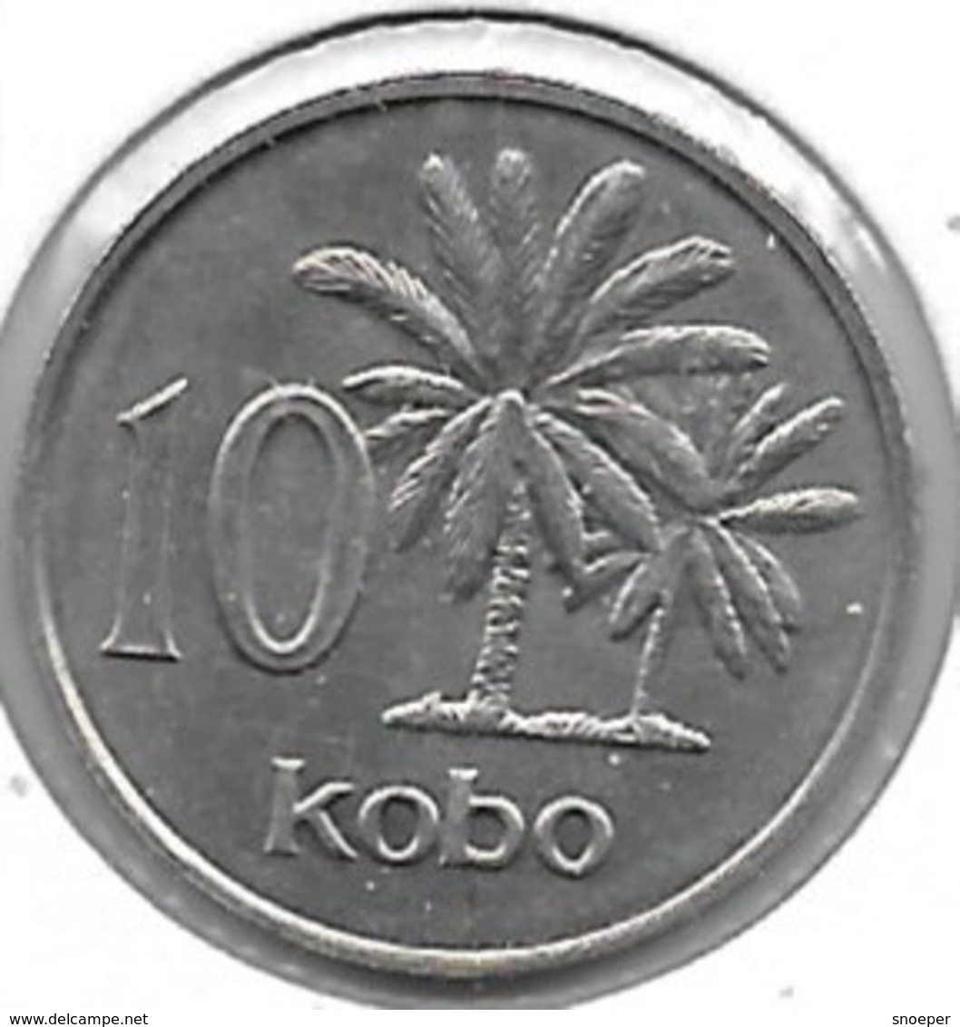 *nigeria 10 Kobo 1973  Km 10.1  Bu/ms65 - Nigeria