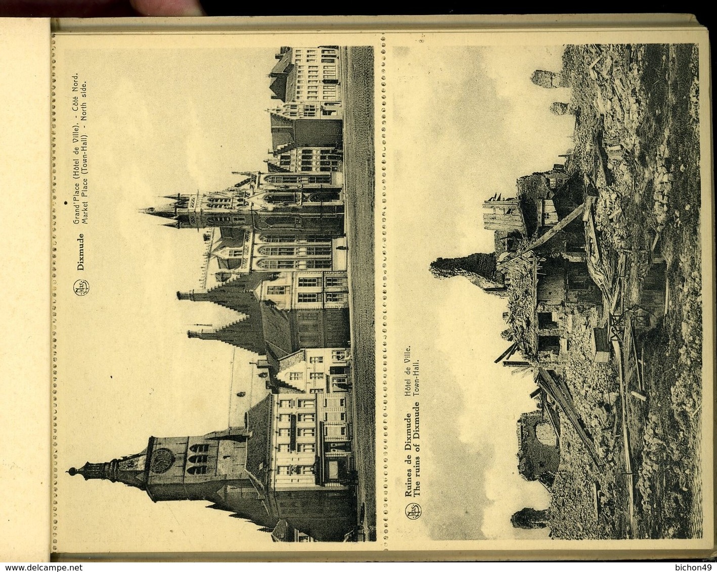 Dixmude Diksmuide Avant Et Après La Guerre 1914 1914 Grand Carnet De 20 Cartes Postales Nels 15 Par 19 Cm - Diksmuide