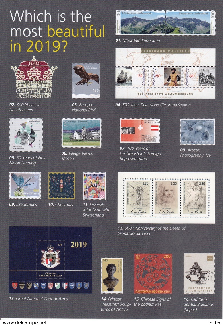 Liechtenstein 2020 / Which Is The Most Beautiful In 2019?, Stamp Competition - Briefe U. Dokumente