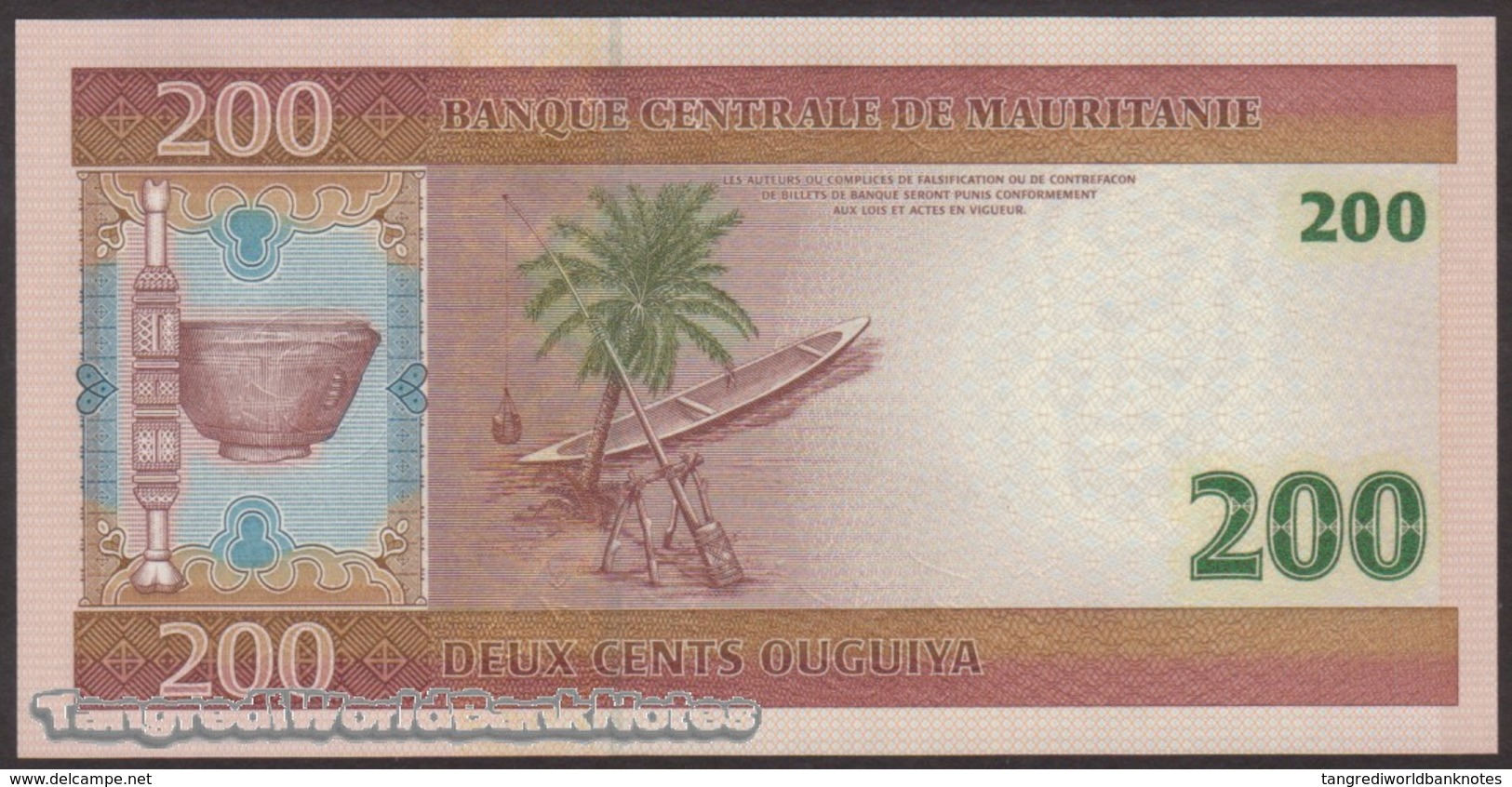 TWN - MAURITANIA 11a - 200 Ouguiya 28.11.2004 BA XXXXXXX A UNC - Mauritania