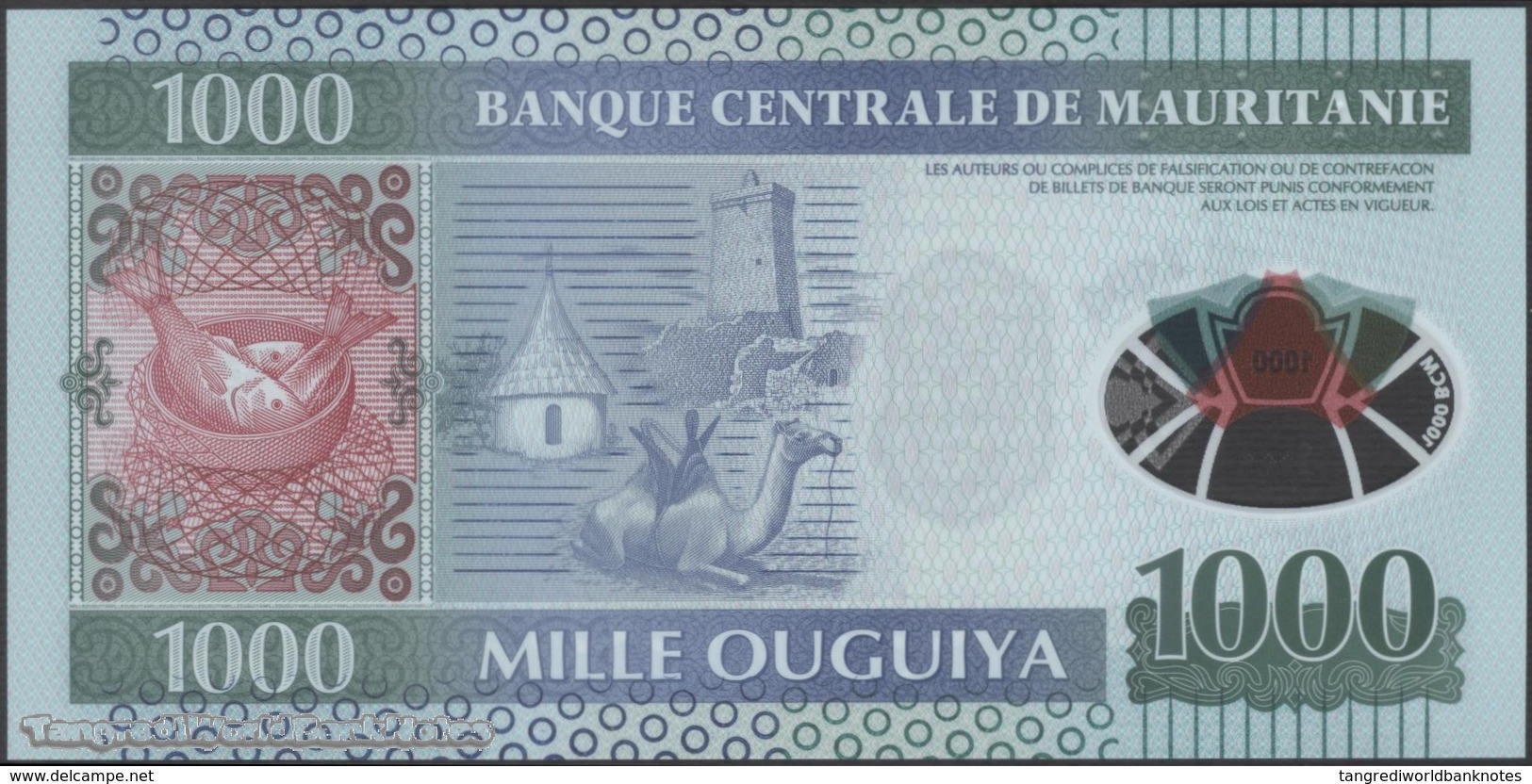 TWN - MAURITANIA 19 - 1000 1.000 Ouguiya 28.11.2014 Polymer - DA XXXXXXX A UNC - Mauritanien