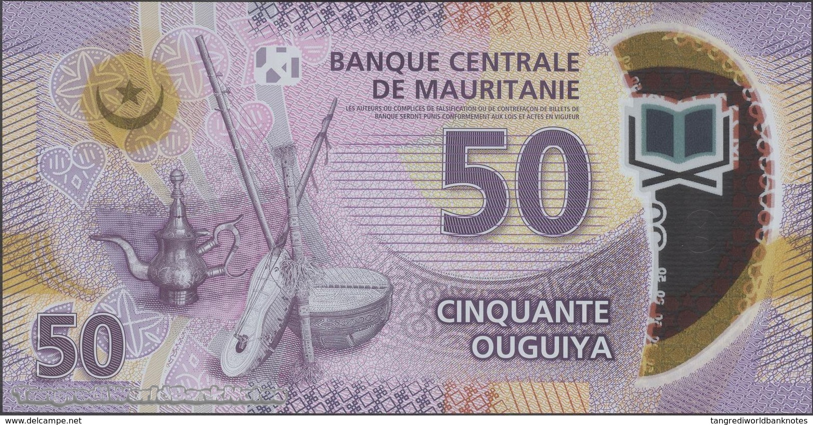 TWN - MAURITANIA 22 - 50 Ouguiya 28.11.2017 (2018) Polymer - A XXXXXXX AA UNC - Mauritania