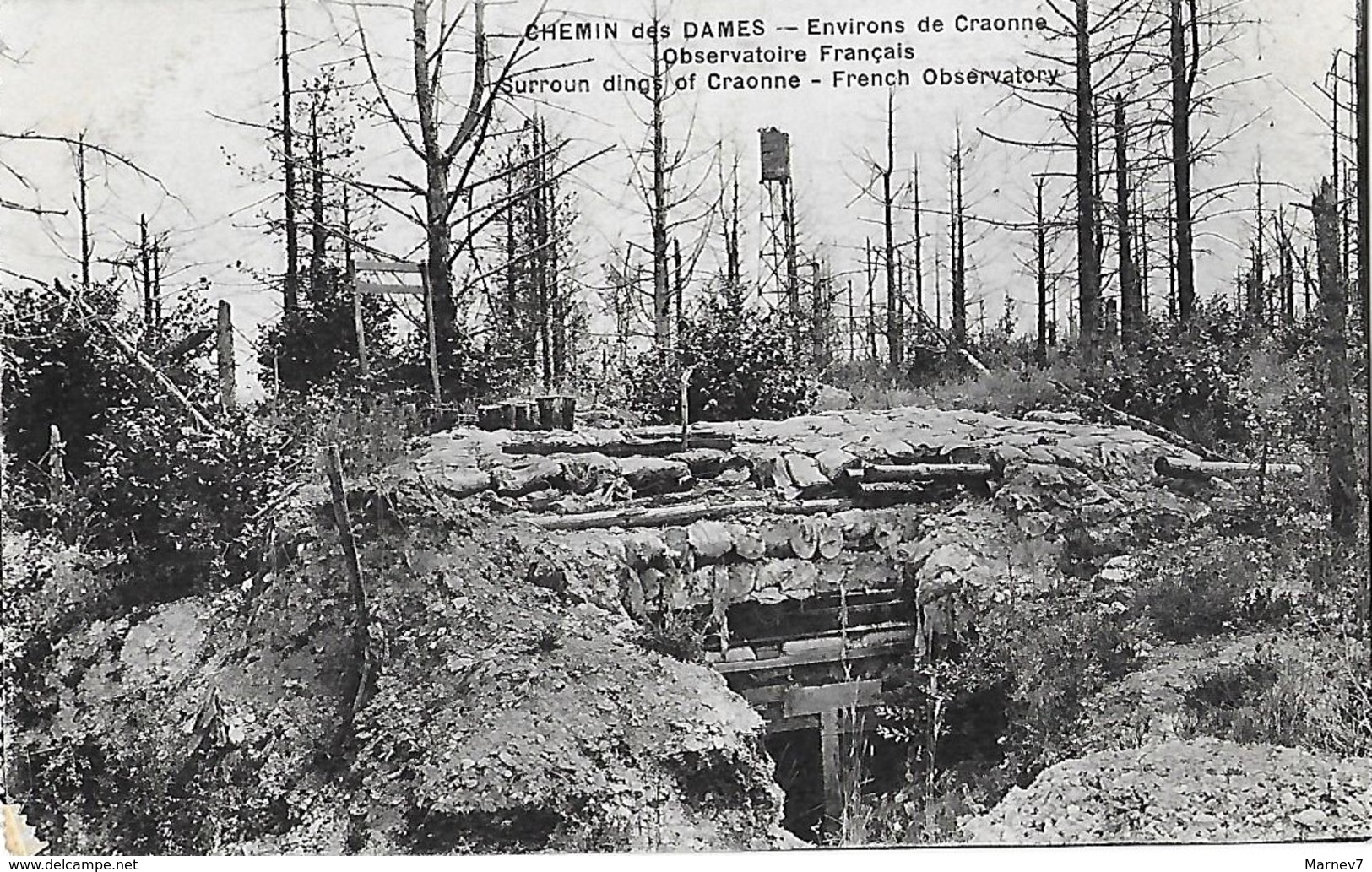 Guerre De 1914 - CHEMIN Des DAMES - Aisne - Environs De Craonne - Observatoire Français - War 1914-18