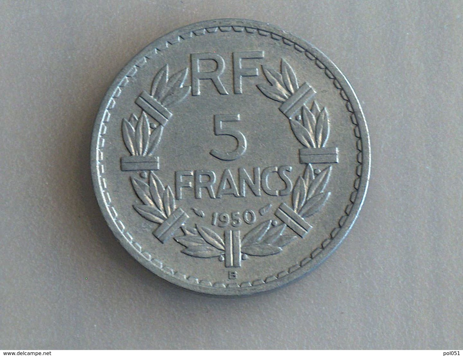 France 5 Francs LAVRILLIER, ALUMINIUM 1950 B - Autres & Non Classés